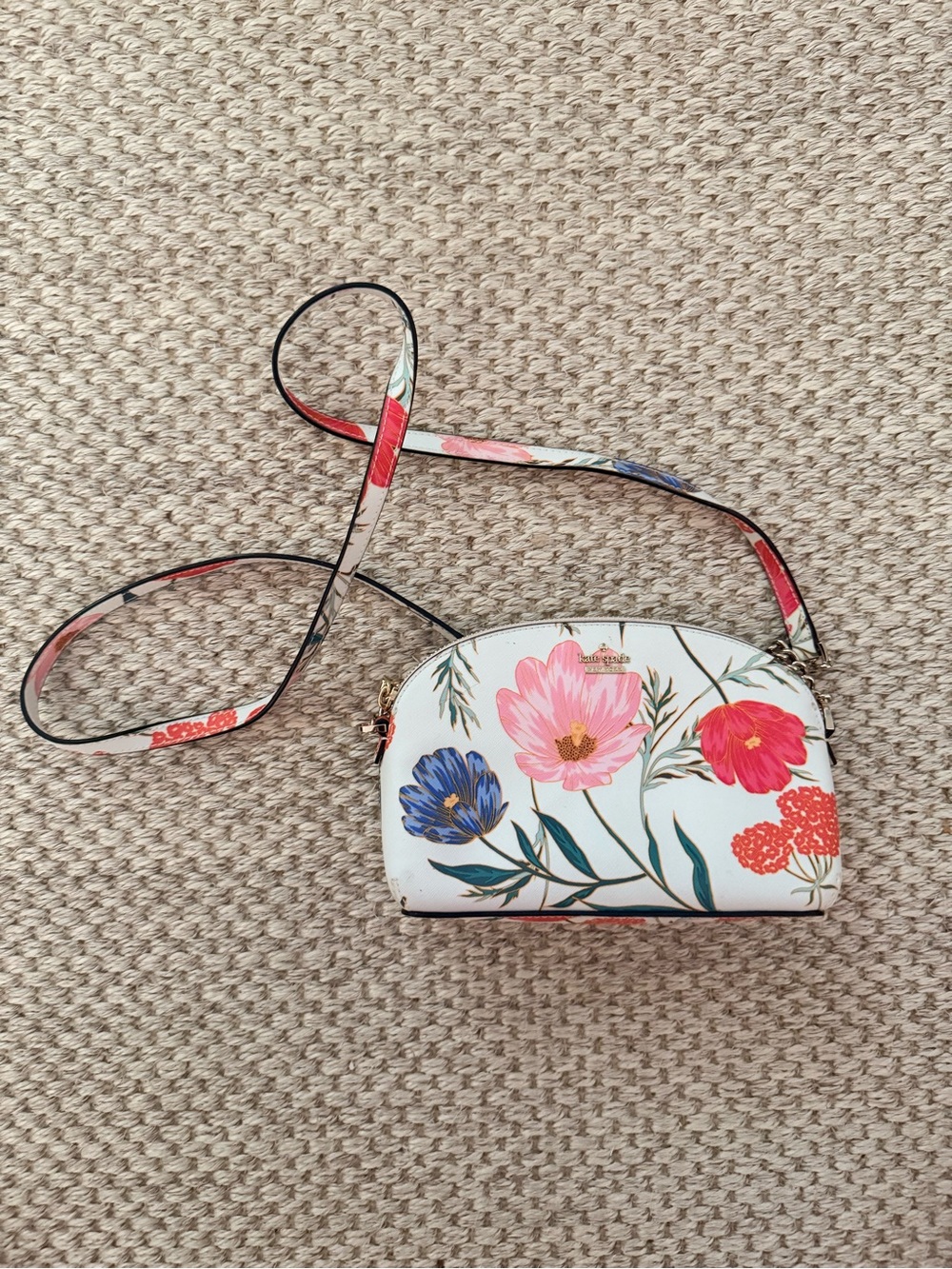 kate spade White Floral Crossbody with Multicolor Blooms